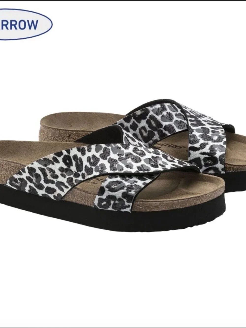 Birkenstock Papillio Daytona Leopard Print Platform Sandals Narrow EU39 US8-8.5